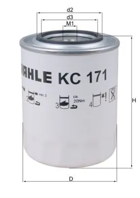 Yakıt Filtresi  MAHLE KC 17