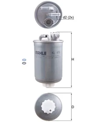 Yakıt Filtresi  MAHLE KL 476