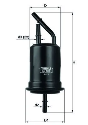 Yakıt Filtresi  MAHLE KL 488