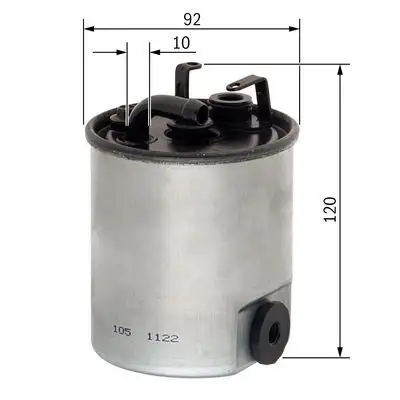 BOSCH F026402044 Yakıt Filtresi MERCEDES A6110920101 - 5. Görsel