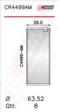 Biyel Yatak Çanağı KING CR4499AM0.75