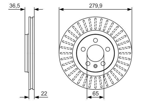BOSCH 0986479R68 Fren Diski Ön - . Görsel