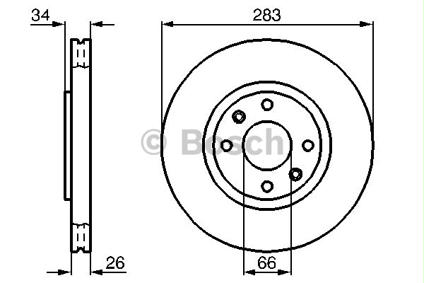 BOSCH 0986479W69 Fren Diski Ön - . Görsel