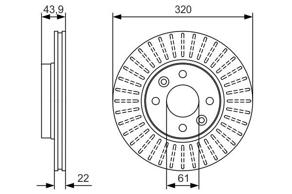 BOSCH 0986479S90 Fren Diski Ön - . Görsel
