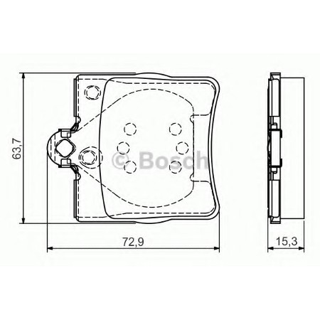 BOSCH 0986495080 Fren Balatası Arka - . Görsel