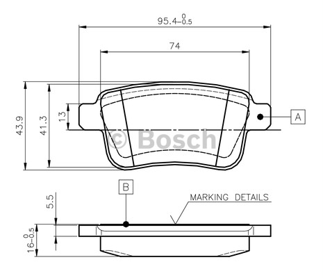 BOSCH 0986495418 Fren Balatası Arka - 7. Görsel