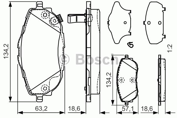 BOSCH 0986494676 Fren Balatası Ön - . Görsel