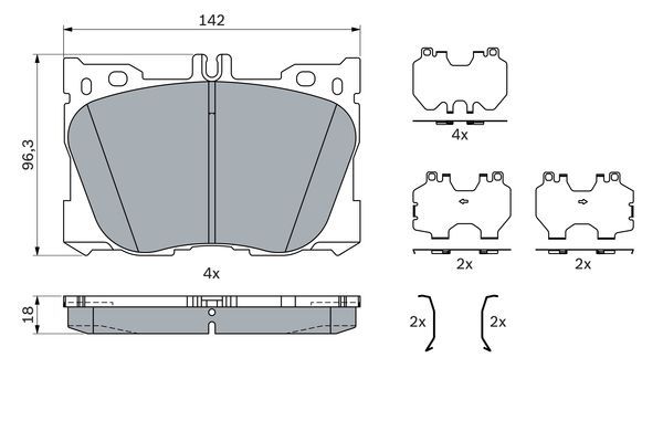 BOSCH 0986424335 Disk Balata - . Görsel