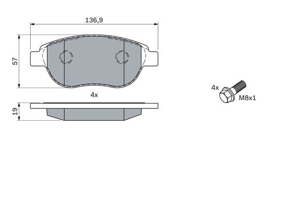 BOSCH 0986494038 Ön Fren Balata - . Görsel
