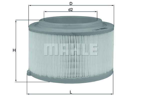 MAHLE LX3458 Hava Filtresi - . Görsel
