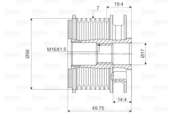VALEO 588052 Alternatör Kasnağı - . Görsel