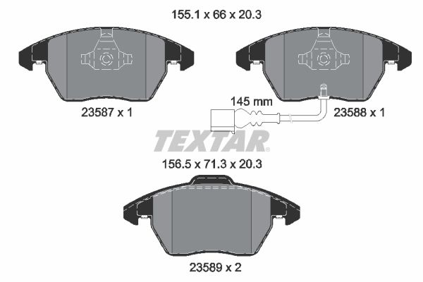 TEXTAR 2358701 Fren Balatası Ön