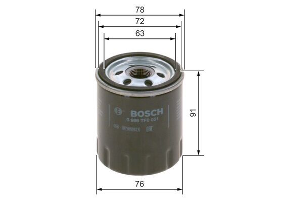 BOSCH 0986TF0051 Yağ Filtresi - . Görsel