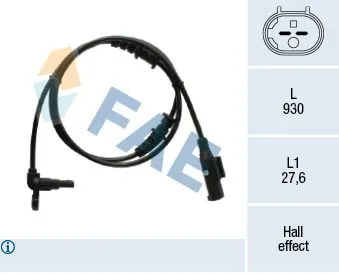Abs Sensörü Ön Sağ veya Sol BSG 90-840-050