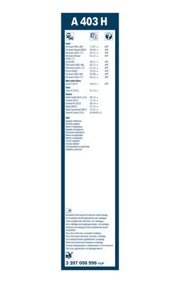 BOSCH 3397008998 Silecek Süpürgesi Arka - . Görsel