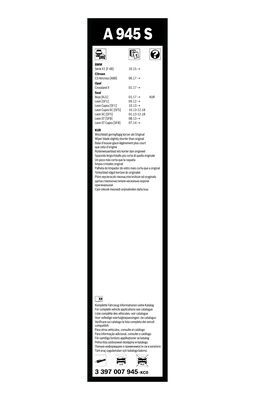 BOSCH 3397007945 Silecek Süpürgesi Ön Takım - . Görsel