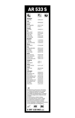 BOSCH 3397118902 Silecek Süpürgesi Ön Takım - . Görsel
