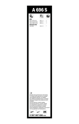 BOSCH 3397007696 Silecek Süpürgesi Ön Takım - . Görsel