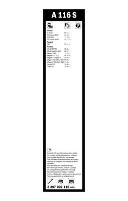 BOSCH 3397007116 Silecek Süpürgesi Ön Takım - . Görsel