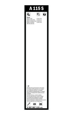 BOSCH 3397007115 Silecek Süpürgesi Ön Takım - . Görsel