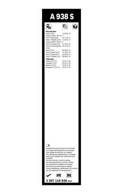 BOSCH 3397118938 Silecek Süpürgesi Ön Takım - . Görsel