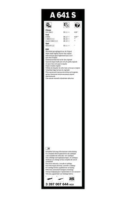 BOSCH 3397007644 Silecek Süpürgesi Ön Takım - . Görsel