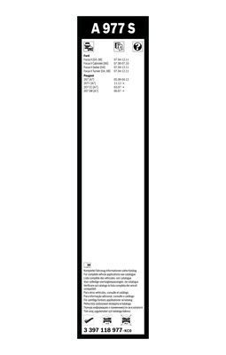 Aerotwin Silecek 65 42.5Cm Flatblade Muz Tipi Focus II P207 - . Görsel