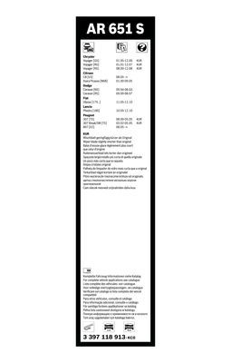 Aerotwin Silecek 65 65Cm Flatblade Muz Tipi - . Görsel
