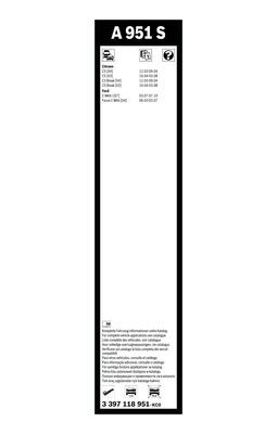 BOSCH 3397118951 Silecek Süpürgesi Ön Takım - . Görsel