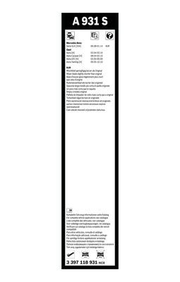 BOSCH 3397118931 Silecek Süpürgesi Ön - . Görsel