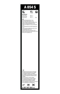 BOSCH 3397007854 Silecek Süpürgesi Ön Takım - . Görsel