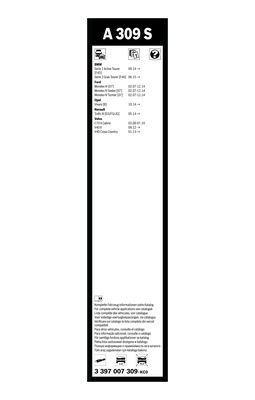 BOSCH 3397007309 Silecek Süpürgesi Ön Takım - . Görsel