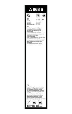 BOSCH 3397007868 Silecek Süpürgesi Ön Takım - . Görsel