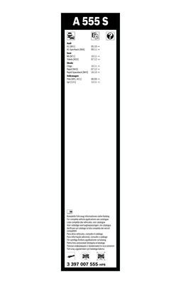 BOSCH 3397007555 Silecek Süpürgesi Ön Takım - . Görsel