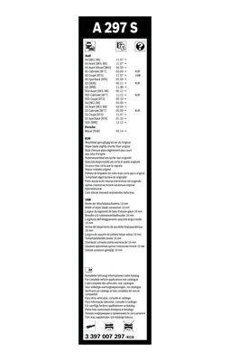BOSCH 3397007297 Silecek Süpürgesi Ön Takım - . Görsel