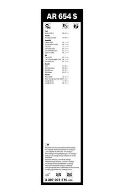 BOSCH 3397007570 Silecek Süpürgesi Ön - . Görsel
