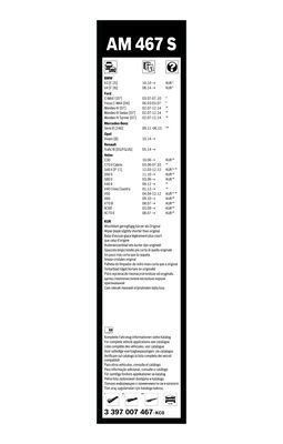 BOSCH 3397007467 Silecek Süpürgesi Ön Takım - . Görsel