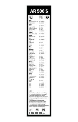 BOSCH 3397009081 Silecek Süpürgesi Ön Takım - . Görsel