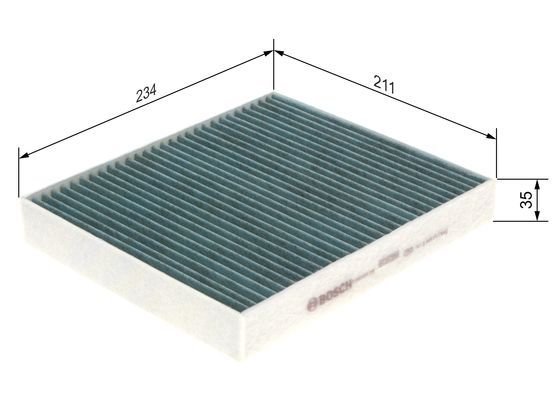 BOSCH 0986628536 Kabin Filtresi - . Görsel