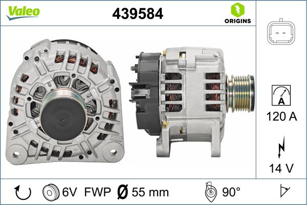 Alternatör 14V 125A Clio II Kng Logan 1.5Dci