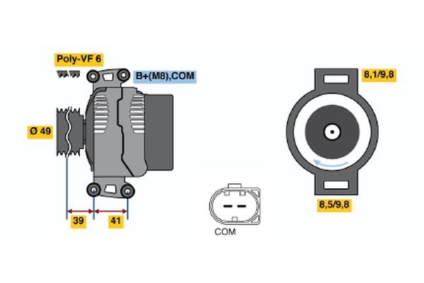 BOSCH 0121715112 Alternatör - . Görsel