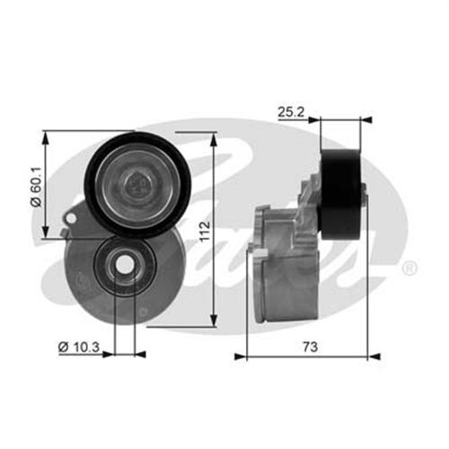 GATES T38236 V Kayış Gergi Rulmanı - . Görsel