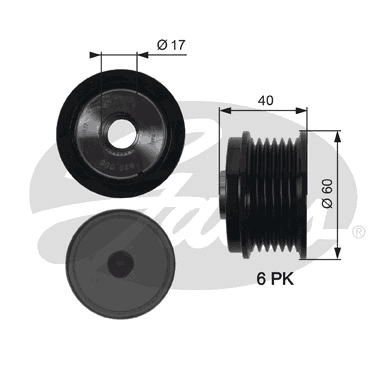 GATES OAP7155 Alternatör Kasnağı - . Görsel