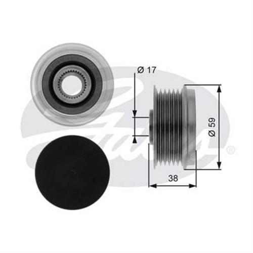 GATES OAP7039 Alternatör Kasnağı - . Görsel