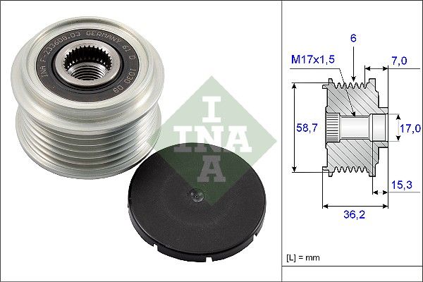 INA 535009810 Alternatör Kasnağı - . Görsel