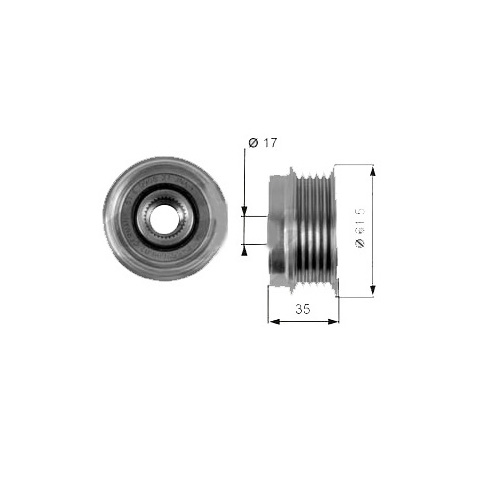 Alternatör Kasnaği Passat 1.9 Tdi Audi 038903119M - . Görsel