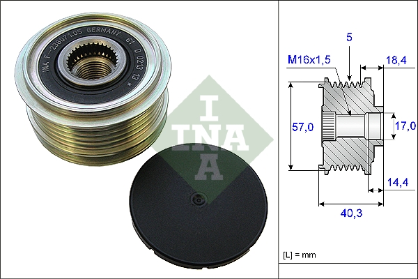INA 535018710 Alternatör Kasnağı - . Görsel