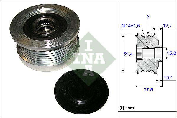 INA 535011010 Alternatör Kasnağı - . Görsel