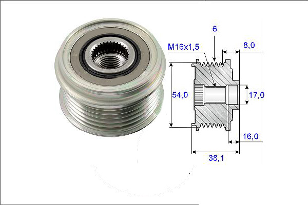 VALEO 588006 Alternatör Kasnağı - . Görsel
