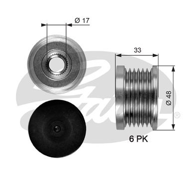 GATES OAP7054 V Kayış Gergi Rulmanı